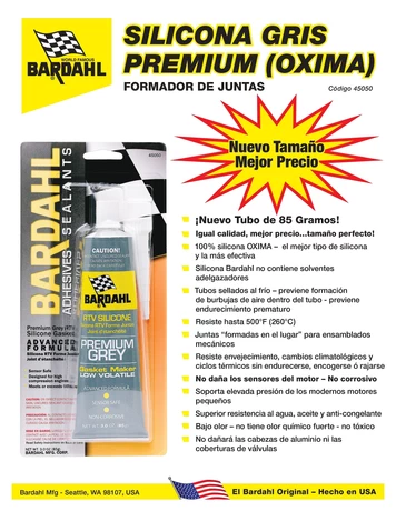 Silicona RTV Premium Gris / Silicona Gris Premium 85 gr