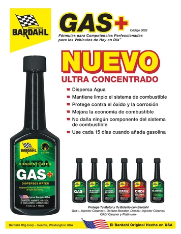 Gas Plus / Aditivo Gasolina Concentrado 148 ml
