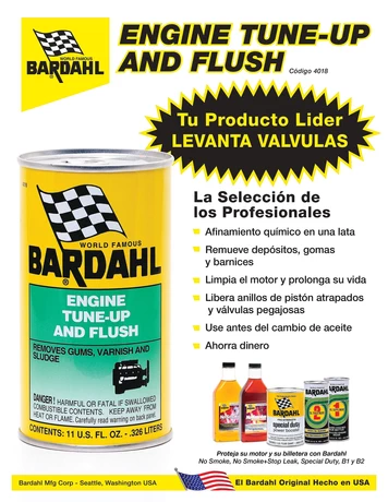 Engine Tune-Up and Flush / Limpiador Interno Motor 326 ml