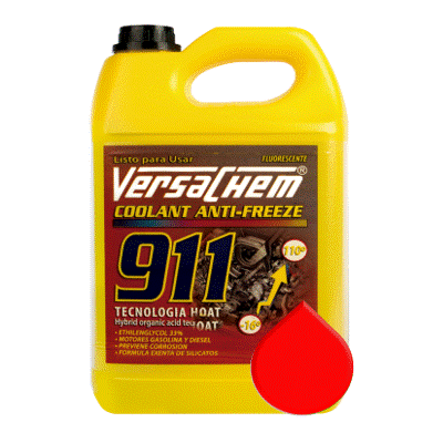911 Anticongelante -16°C 3,7 lts Rojo