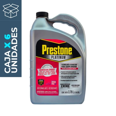 Anticongelante + Refrigerante Prestone PLATINUM 50/50 Pink (rosado) 3,78 lts