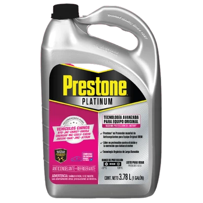 Anticongelante + Refrigerante Prestone PLATINUM 50/50 Pink (rosado) 3,78 lts