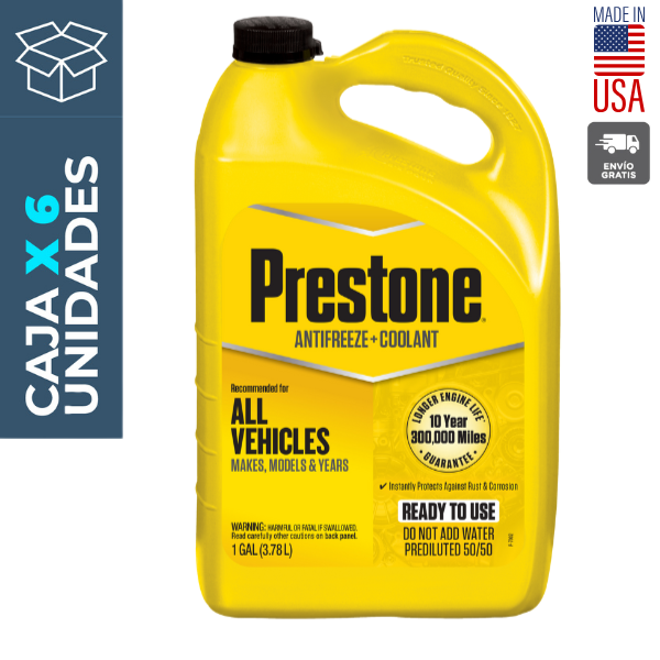 Anticongelante + Refrigerante Prestone Cor-Guard 50/50 Amarillo 3,78 lts - 4.png