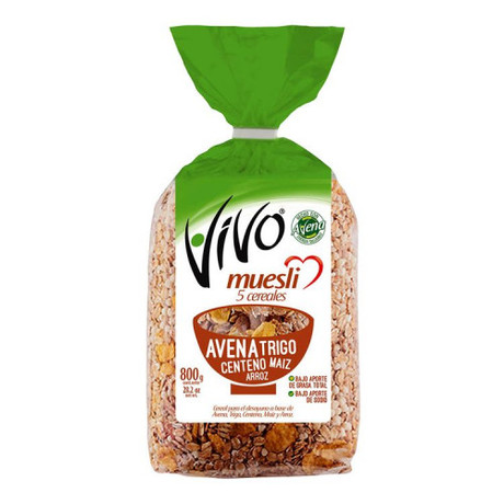 Cereal Vivo Muesli 5 Cereales  800 Gr