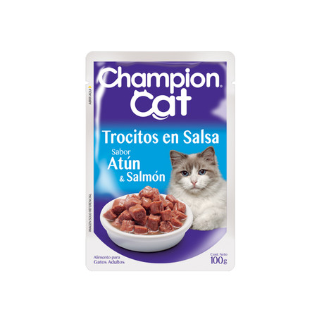 Champion  Cat Pouch Atun Salmon 100 Gr