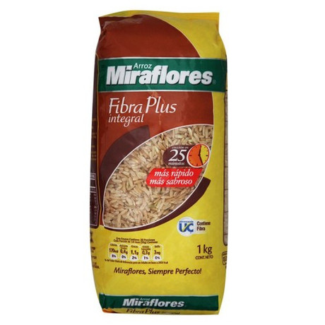 Arroz Miraflores Fibra Plus Integral kg