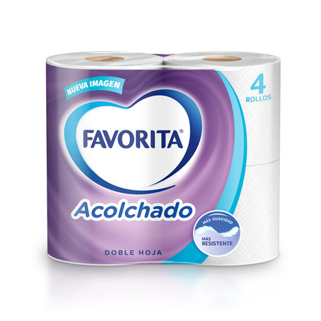 Papel Higiénico Favorita Doble Hoja Acolchado 4x25 mts