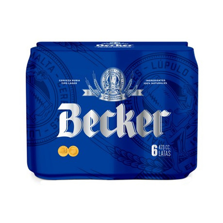 Cerveza Becker Lata 6 X 473 Cc