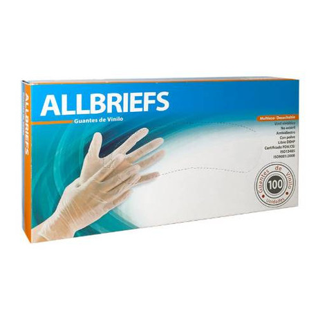 Guante Ex.Vinilo Libre P/Blanco Top Glove M 100