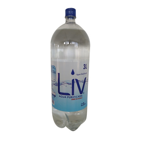 Agua Liv Purificada Con Gas 3 L