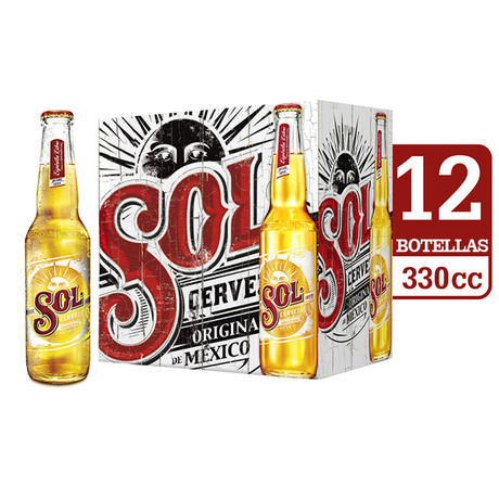 Cerveza Sol Botella 12x330 cc