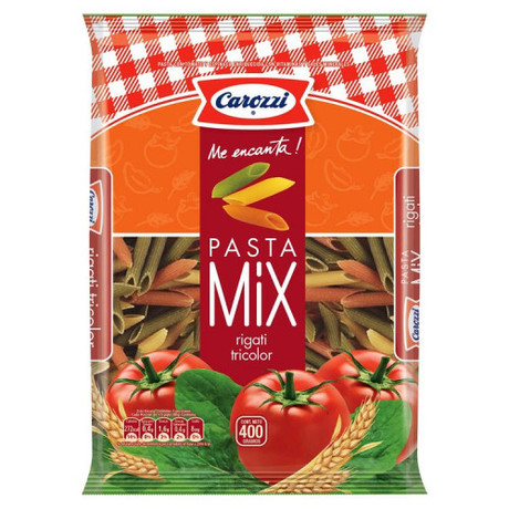 Pastas Carozzi Rigati Tricolor 400 gr