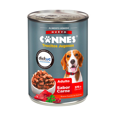 Alimento húmedo perro Cannes sabor carne 375 gr