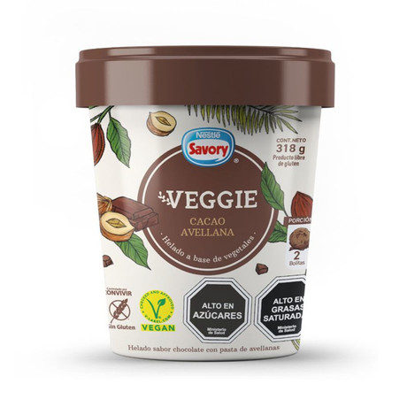  Helado Veggie Chocolate-avellana Savory 318 ml