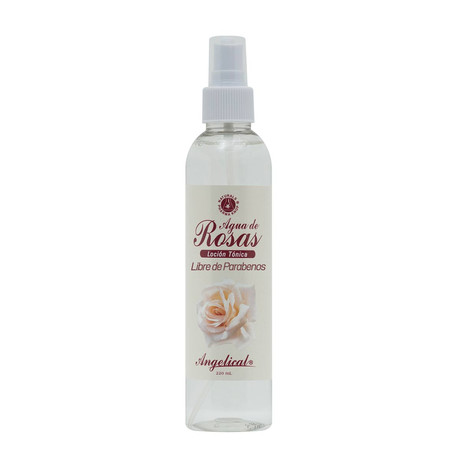 Loción Facial Limpiadora Agua de Rosas sin parabenos 220 mL, Angelical (Vence Mayo 2024)