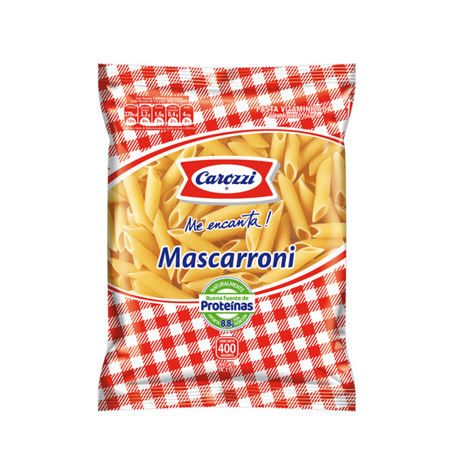 Pastas Carozzi Mascarroni 400 gr - Carozzi Mascarroni 400 Grs.