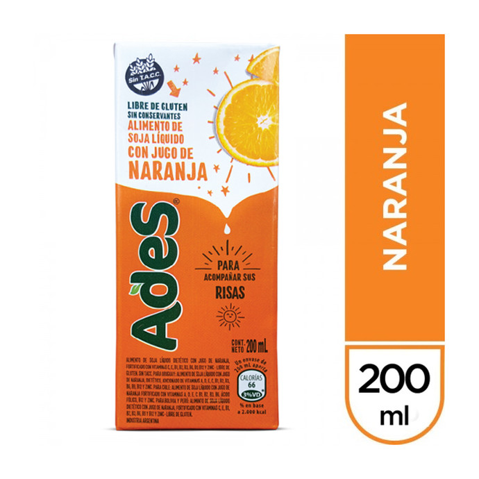 Ades Naranja 200 ml - Ades Naranja Multi 200Ml