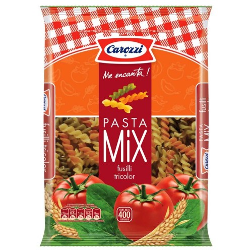 Pastas Carozzi Fusilli Tricolor 400 gr - Carozzi Fusilli Tricolor 400 Grs