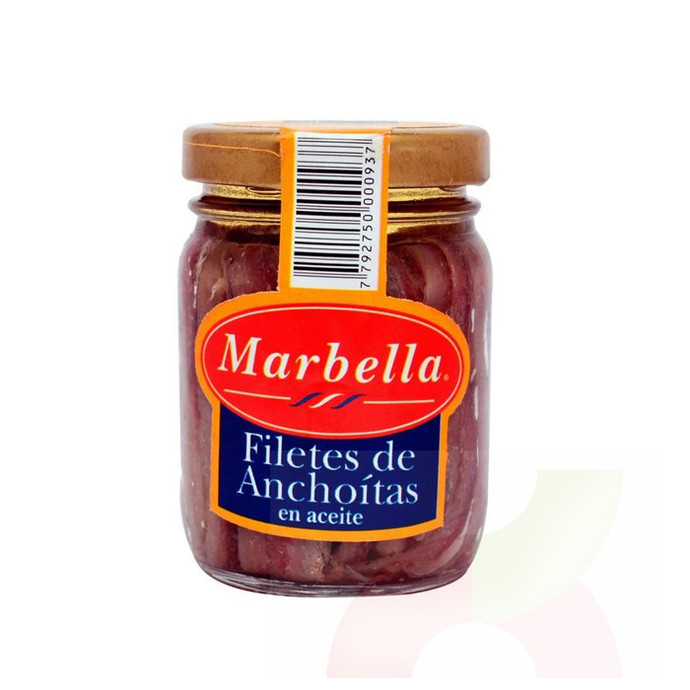 Filetes de Anchoa Marbella en Aceite 90 gr - Anchoas Marbella Filetes Aceite 90 Grs