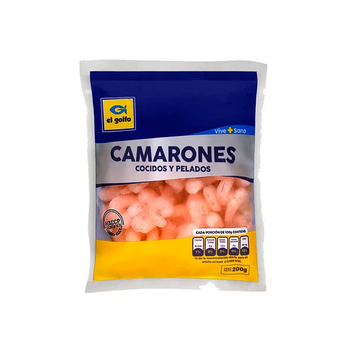 Camarón Golfo Cocido Pelado 200 gr - Camaron Golfo Cocido Pelado 200 Gr