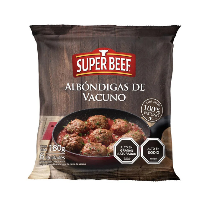 Albondiga De Vacuno Congelada Agrosuper 180 gr - Albondiga De Vacuno Congelada Agrosuper180 Gr