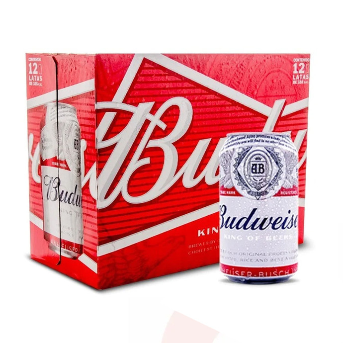 Cerveza Budweiser Lata 12 x 355 cc - Cerveza Budweiser Lata 12 X 355Cc