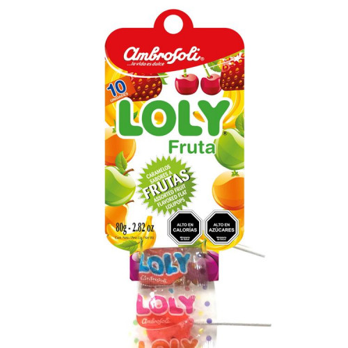 Caramelo Loly Fruta Tira 10 gr - Caramelo Loly Fruta Tira 10 Grs