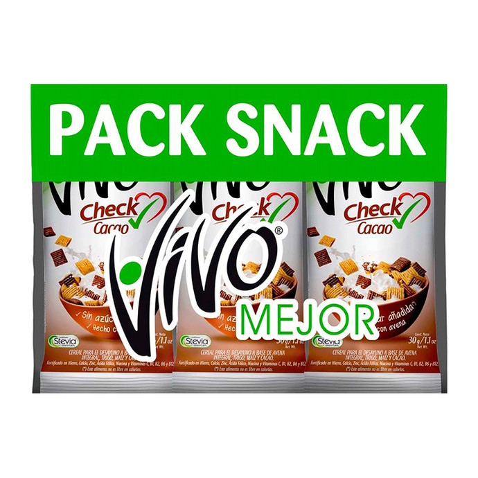 Cereal Vivo Check Shot Cacao Pack 7 X 30 Grs - Cereal Vivo Check Shot Cacao Pack 7 X 30 Grs