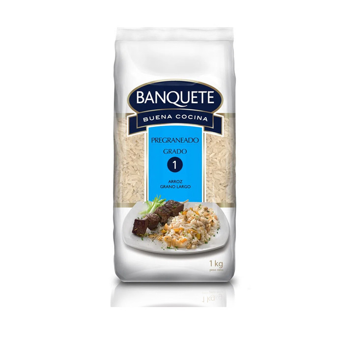 Arroz Banquete Pregraneado G°1 kg - Arroz Banquete Pregraneado G°1 Kilo