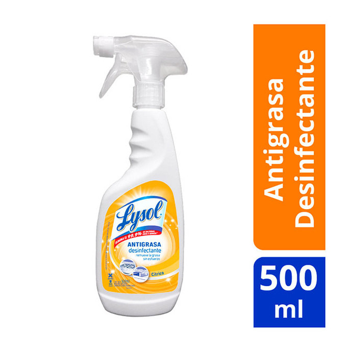 Antigrasa Lysol Desinfectante con gatillo 500 ml - Antigrasa Lysol Desinfectante Gat 500Ml