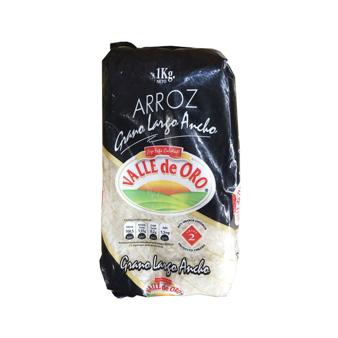 Arroz Valle De Oro G°1 Largo kg - Arroz Valle De Oro G-1 Largo 1 Kg.