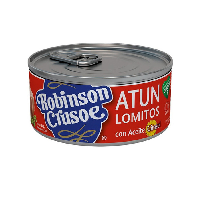 Atún Robinson Crusoe Lomo Aceite Lata 160 gr - Atun R.Crusoe Lomo Aceite Lata 160 Grs