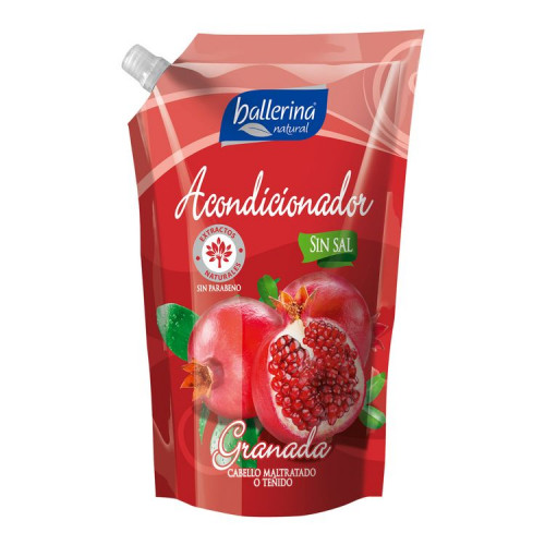 Acondicionador Ballerina Sin sal Granada Doypack 900 ml - Acon Ballerina S/Sal Granada  Dp 900Ml