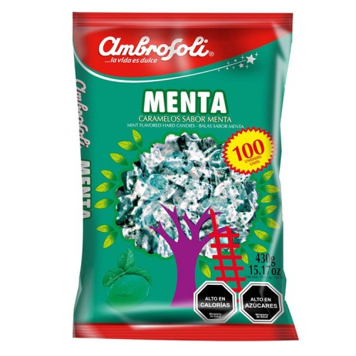 Caramelo Ambrosoli Menta 430 gr - Caramelo Ambrosoli Menta 430 Grs.