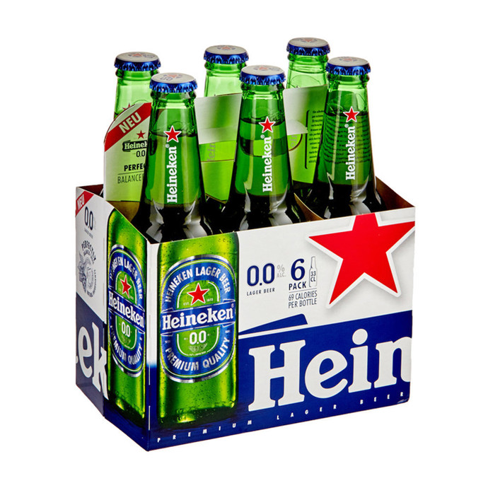 Cerveza Heineken Bot 0 Alcoh 6 X 330 Ml - Cerveza Heineken Bot 0 Alcoh 6 X 330 Ml