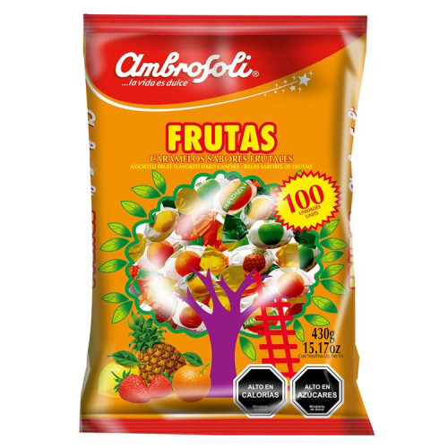 Caramelo Ambrosoli Frutas 430 gr - Caramelo Ambrosoli Frutas 430 Grs.