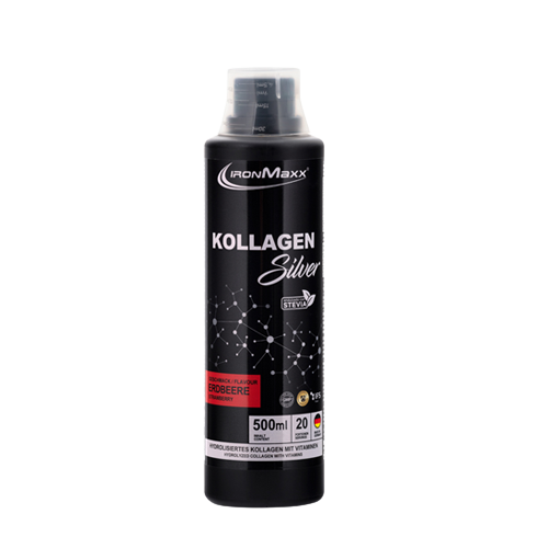 Kollagen Silver 500 mL sabor strawberry - Ironmaxx - Kollagen Silver 500 mL sabor strawberry - Ironmaxx