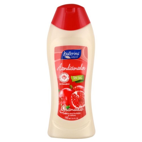 Acondicionador Ballerina Sin Sal Granada Frasco 750 ml - Acond Ballerina S/Sal Granada Fsco 750Ml