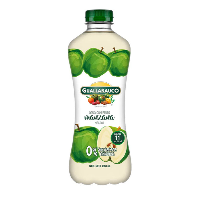 Agua Guallarauco Manzana Botella 1 L - Agua Guallarauco Manzana Pet 1 Lt