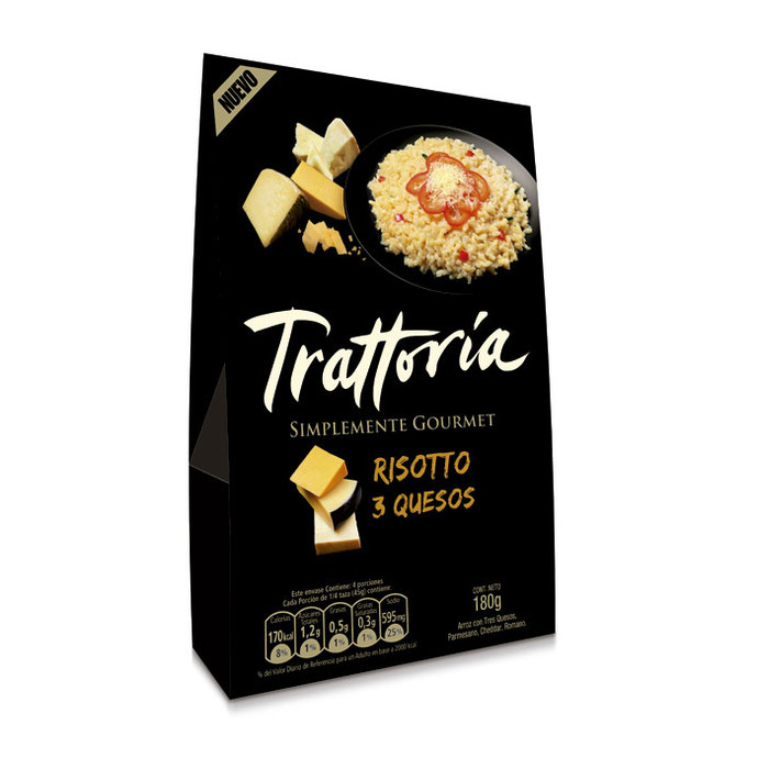 Arroz Trattoria Risotto 3 Quesos 180 gr - Arroz Trattoria Risotto 3 Quesos 180 Grs