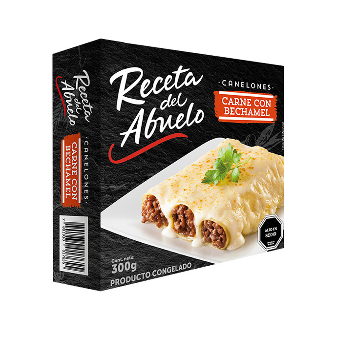 Canelones Carne y salsa Bechamel Receta del Abuelo Congelado 300 gr - Canelones Carne Bechamel Rda Cong 300 Gr