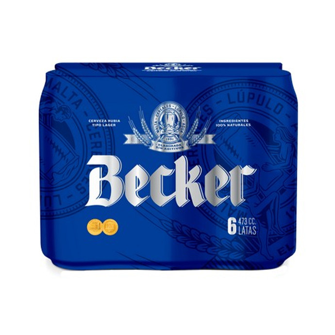 Cerveza Becker Lata 6 X 473 Cc - Cerveza Becker Lata 6 X 473 Cc