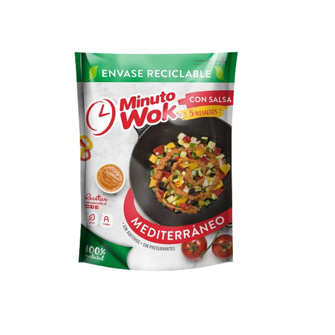  Wok Mediterraneo Minuto Verde 400 gr -  Wok Mediterraneo Minuto Verde 400 Gr