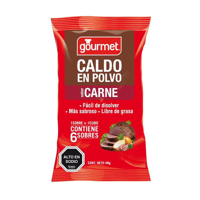 Caldo Gourmet Natural Carne 48 gr - Caldo Gourmet Natural Carne 48 Grs