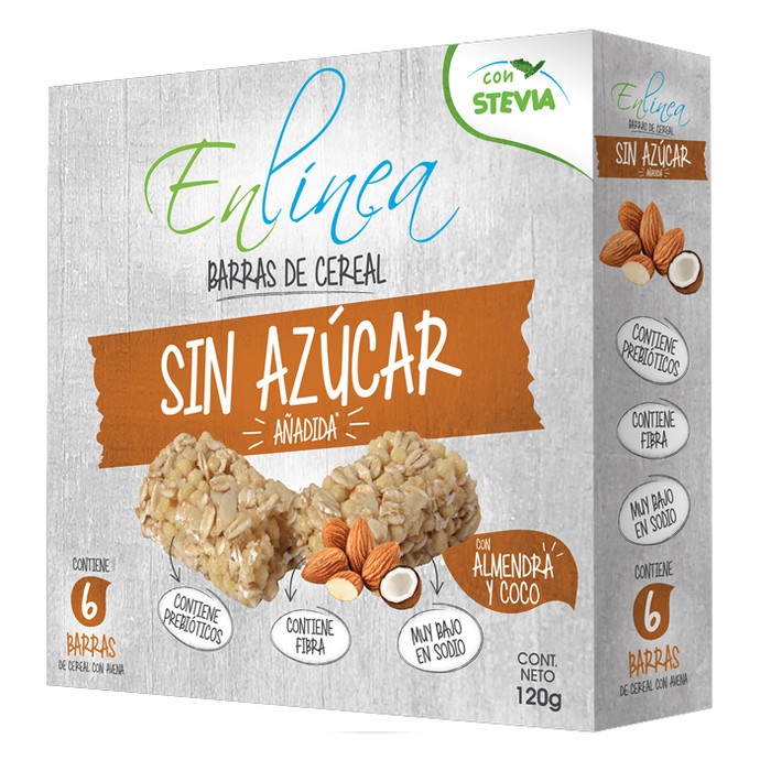 Cereal En Linea Barra Almendra Coco 90 Grs - Cereal En Linea Barra Almendra Coco 90 Grs