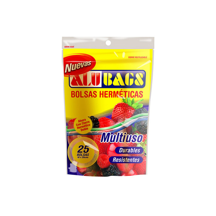 Bolsa Multiuso Alubags 18x20 cms. 25 und - Bolsa Multiuso  Alubags  D/C 18X20 25Und