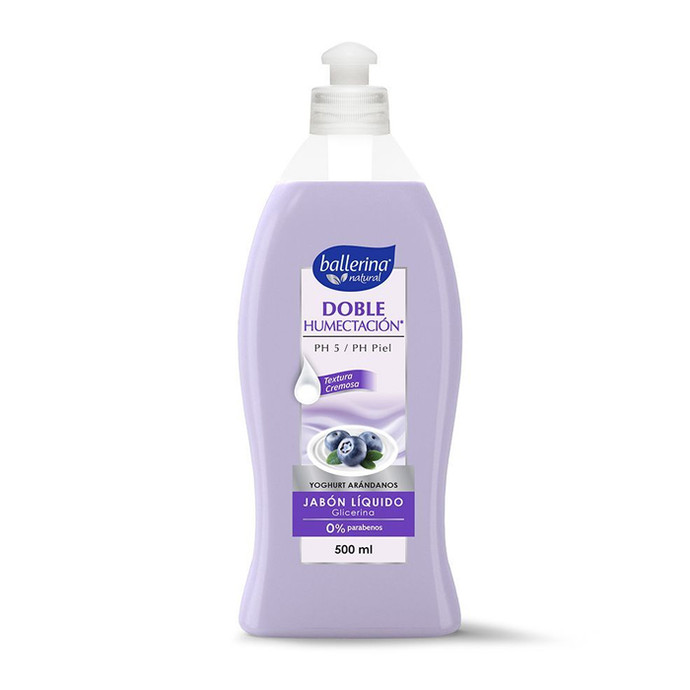 Jabón Líquido Ballerina  Yoghurt Arándanos 500 ml - Ballerina Jabon Liquido Yoghurt Arandanos 500 Ml F