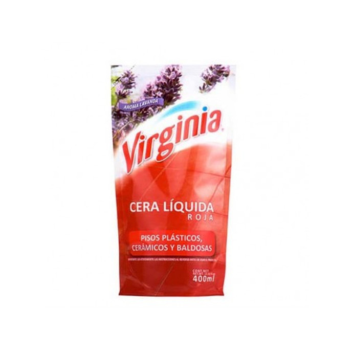 Cera Líq Virginia Auto D/P Roja 400Ml - Cera Líq Virginia Auto D/P Roja 400Ml