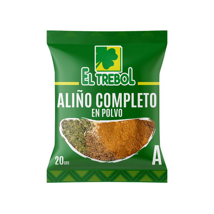 Aliño Completo El Trebol 20 gr - Aliño Completo El Trebol 20 Gr