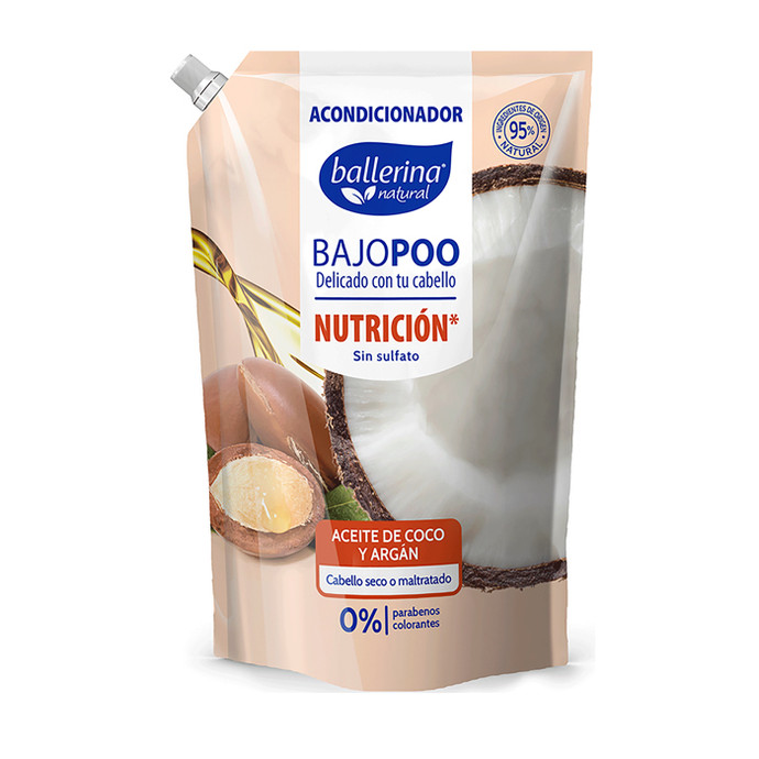 Acondicionador Ballerina  Nutrición Bajo doypack 900 ml - Acond Ballerina  Nutrición Bajo Poo Dp 900Ml